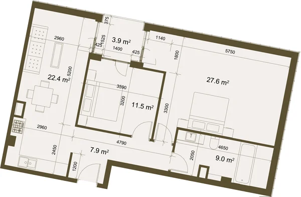 Планировка 2+1, ЖК Tbilisi Downtown